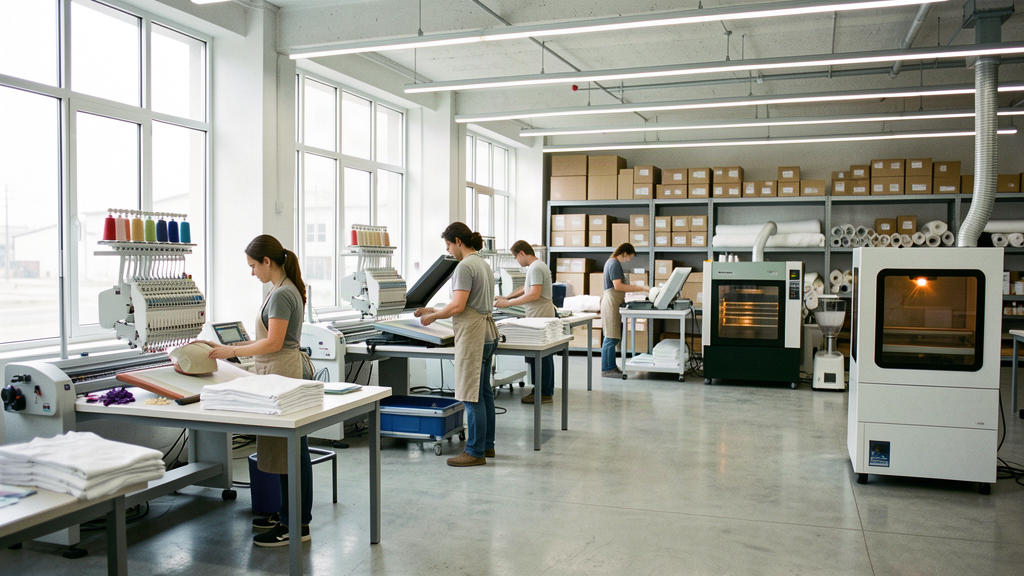A modern, well-lit production and fulfillment facility with people and equipment, built to scale to your program